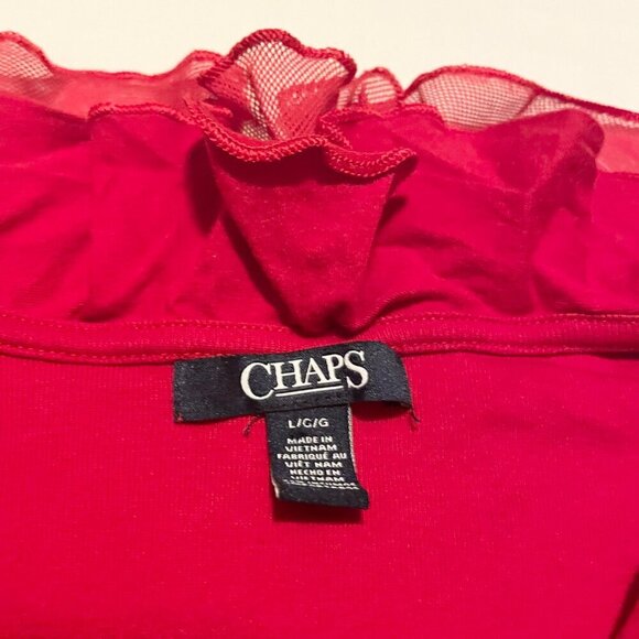 Chaps Sleeveless Top Womens Ruffled Size Large - Picture 3 of 13